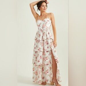 NWT Altar'd State Stellni Floral Maxi Corset Dress Size S